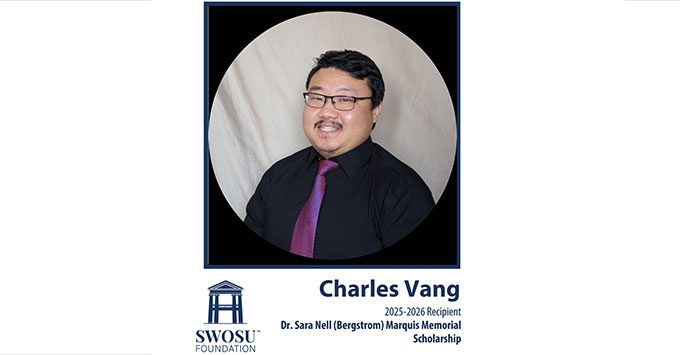 Charles Vang Named Dr. Sara Nell (Bergstrom) Marquis Memorial Scholar at SWOSU