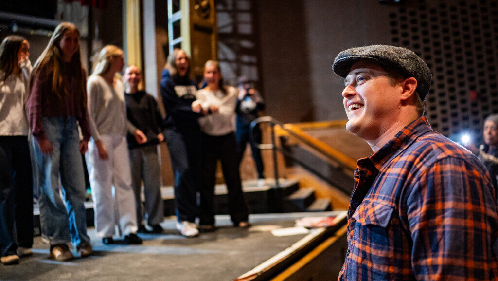 ‘High School Musical’ star Lucas Grabeel visits East High School theater class rehearsal