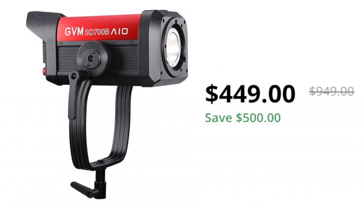 Save $500 USD on the GVM SD700B-AIO Bi-Color LED Monolight