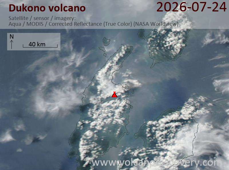 Dukono Volcano Volcanic Ash Advisory: VA TO FL070 OBS AT 24/1810Z EXTD NE OBS VA DTG: 24/1810Z to 7000 ft (2100 m)