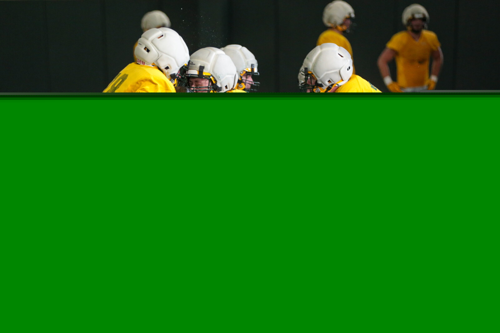 Bison begin football practice meshing 40 new players with veterans