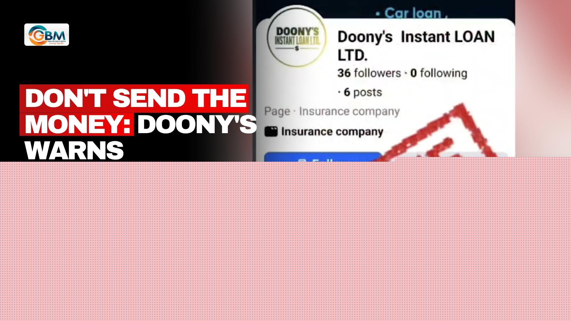 Don’t Send the Money: Doony’s Warns Customers About Loan Scam