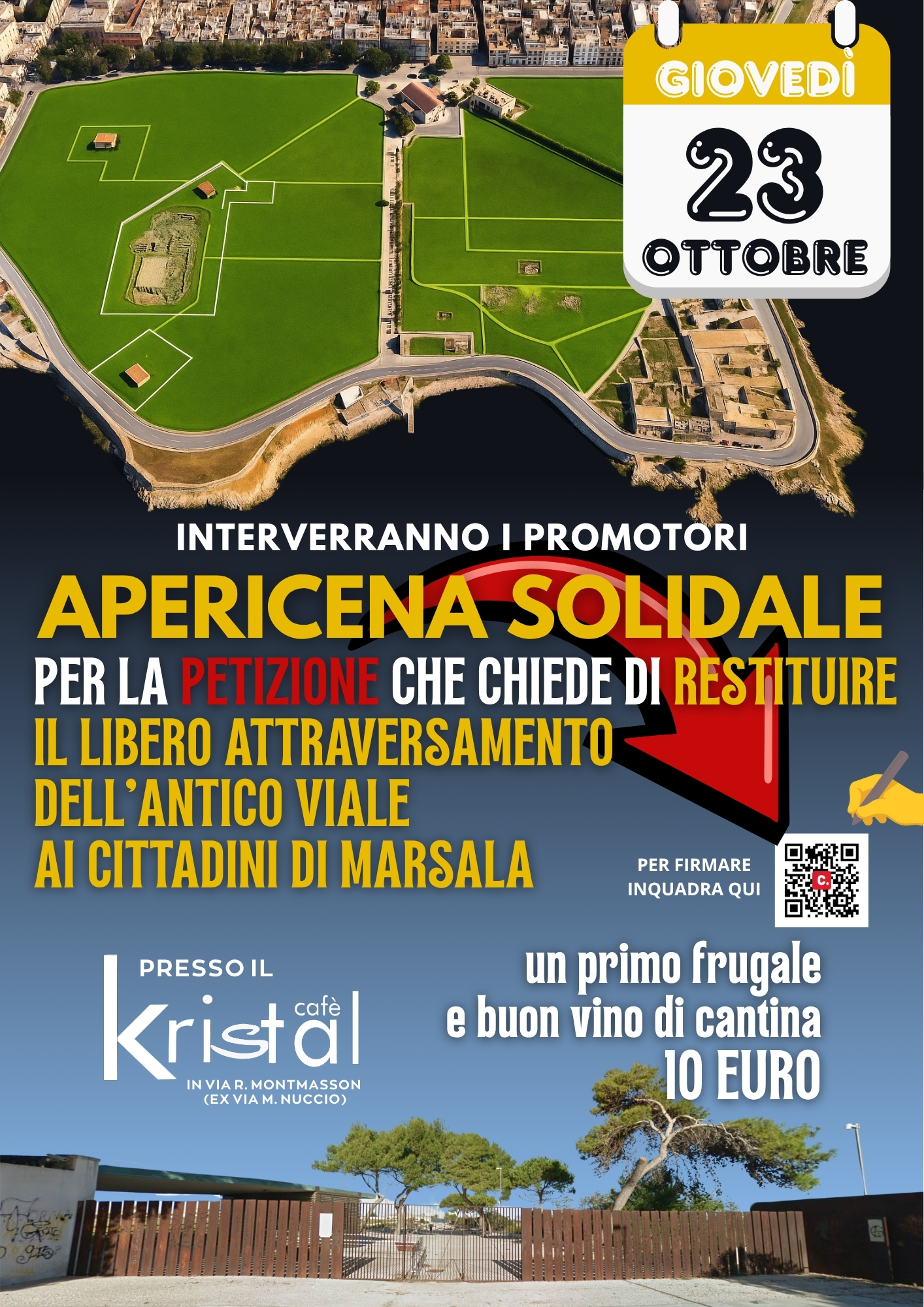 Marsala, un'apericena per chiedere la "riapertura" della Plateia Aelia