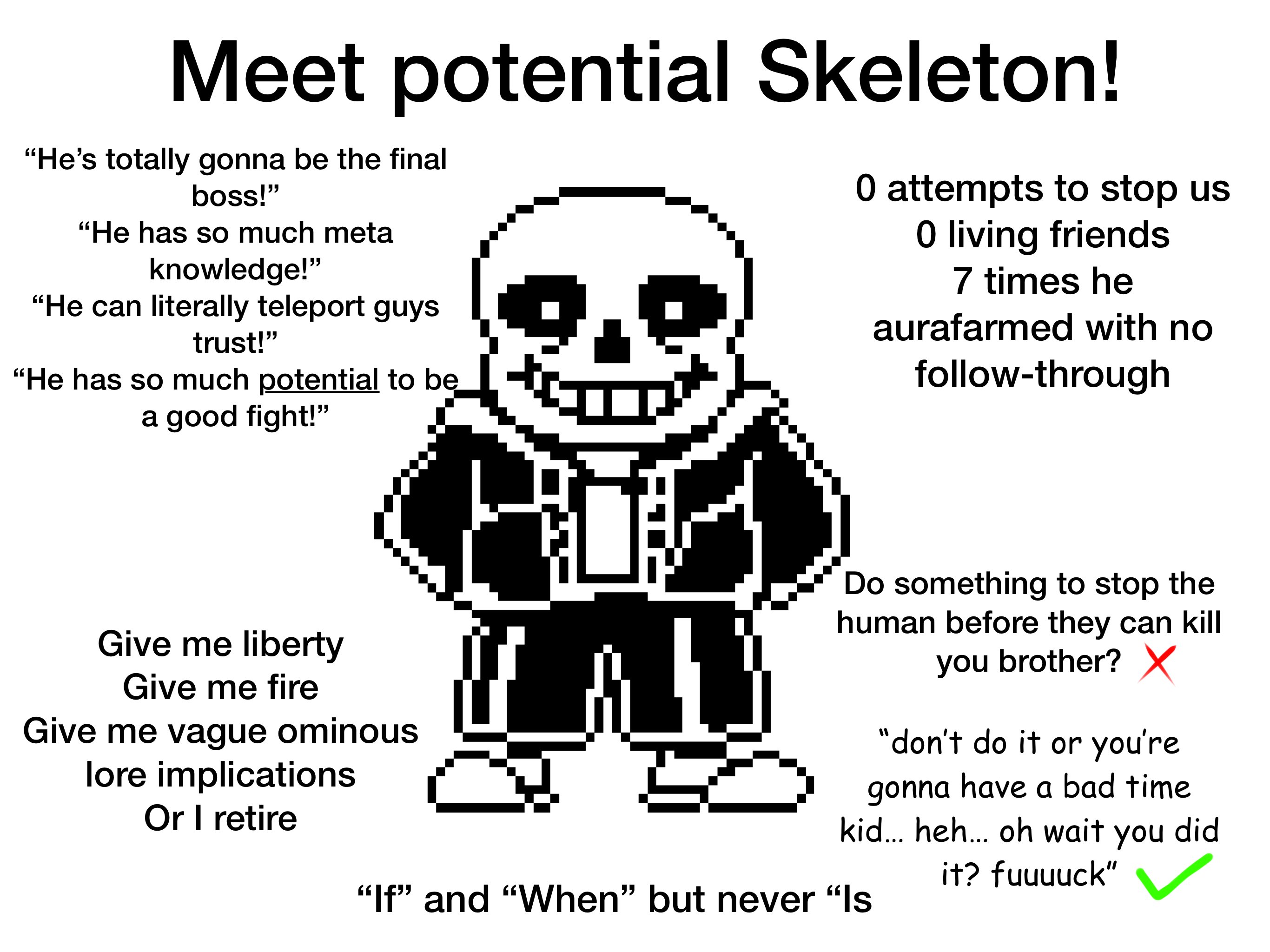 Meet Potential Man - "what if we started talking about undertale like it released in chapters"