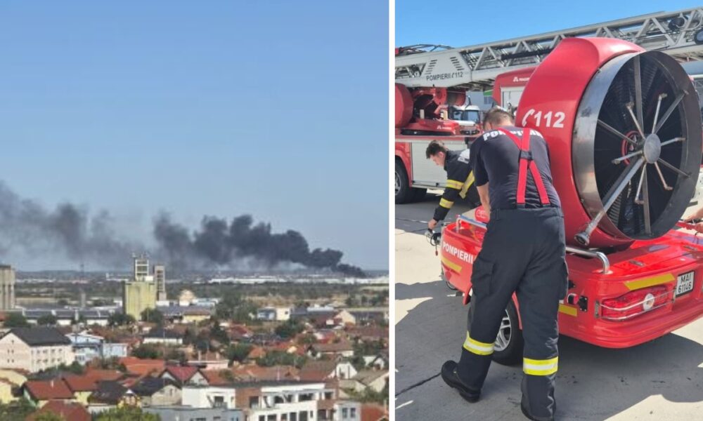 Incendiu la o hală de producție pentru piese auto din Oradea. 80 de angajați s-au autoevacuat