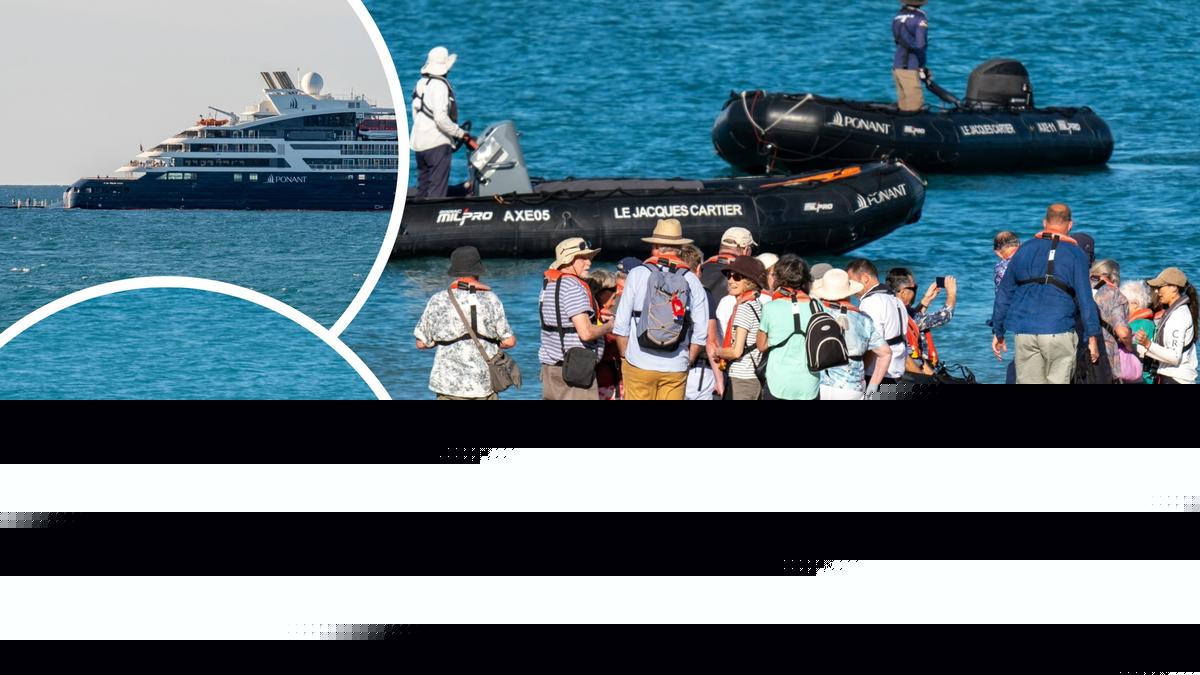 Cruise liner Le Jacques Cartier passengers boated ashore in Broome amid ongoing port strike