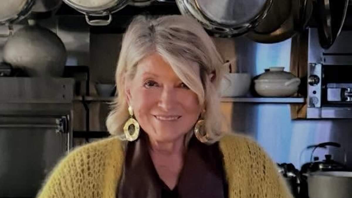 Cooking legend Martha Stewart claims Meghan Markle was 'talking about' her UK visit to see the King with Harry and the children at dinner party pair both attended