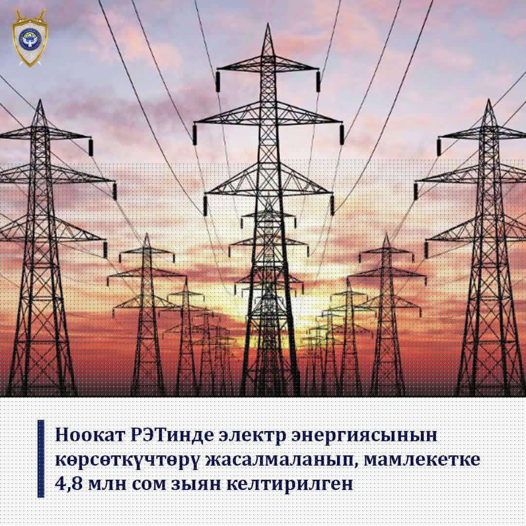 В&nbsp;Ноокатском РЭС выявили приписки электроэнергии на&nbsp;4,8 миллиона сомов