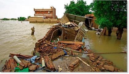 Villages swept away as floods ravage parts of Sudan - at least 14 people killed