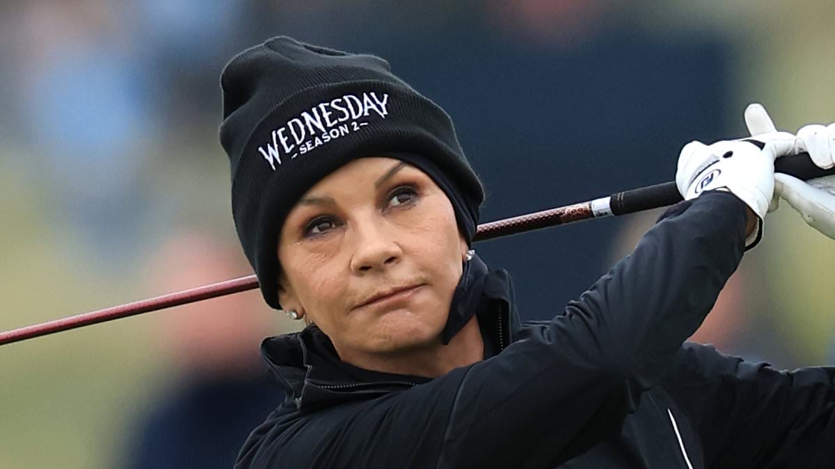 Catherine Zeta-Jones, 56, and Michael Douglas, 81, enjoy a game of golf alongside Bill Murray during day two of the 2025 Alfred Dunhill Links Championship