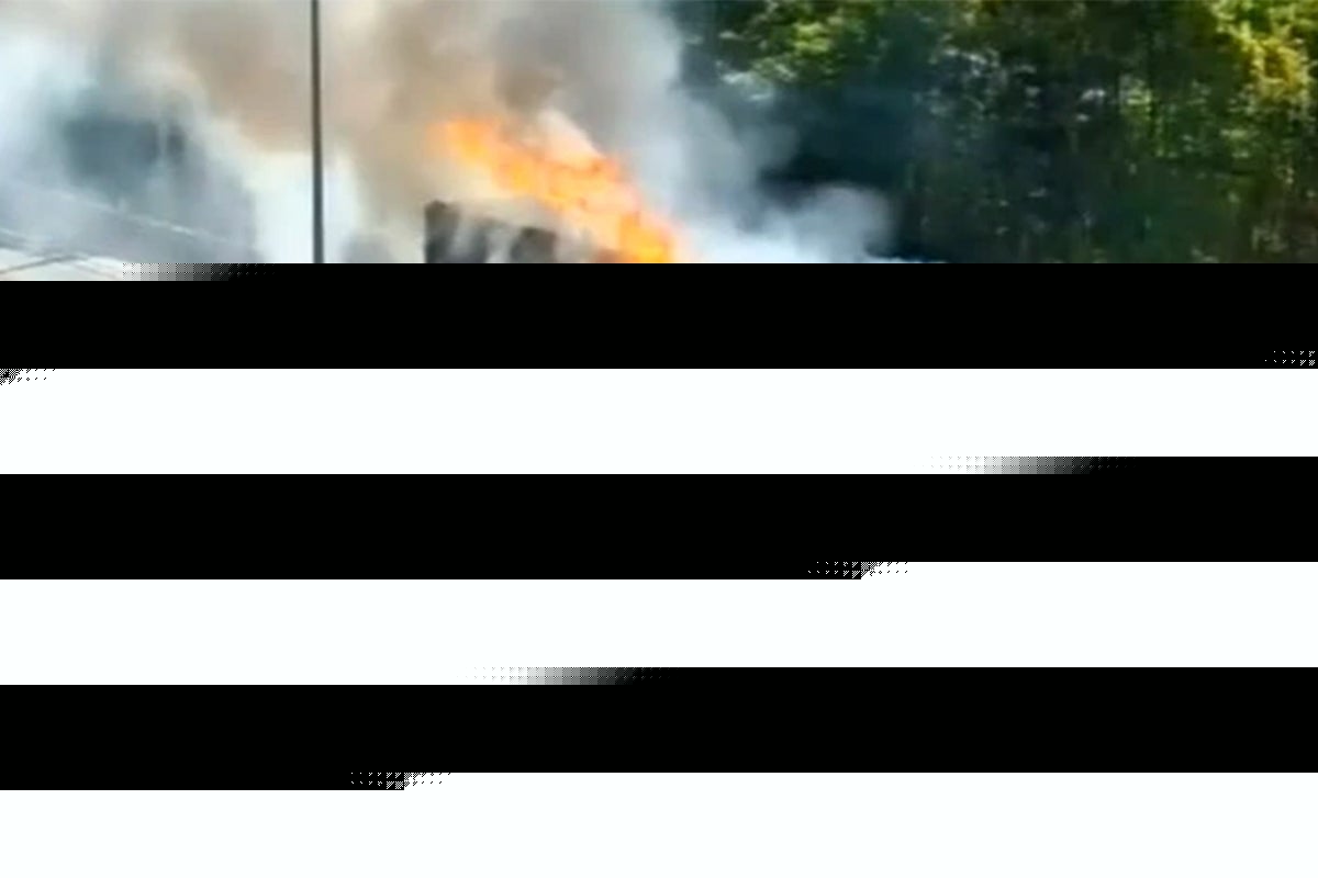 Severe delays as lorry catches fire on M6