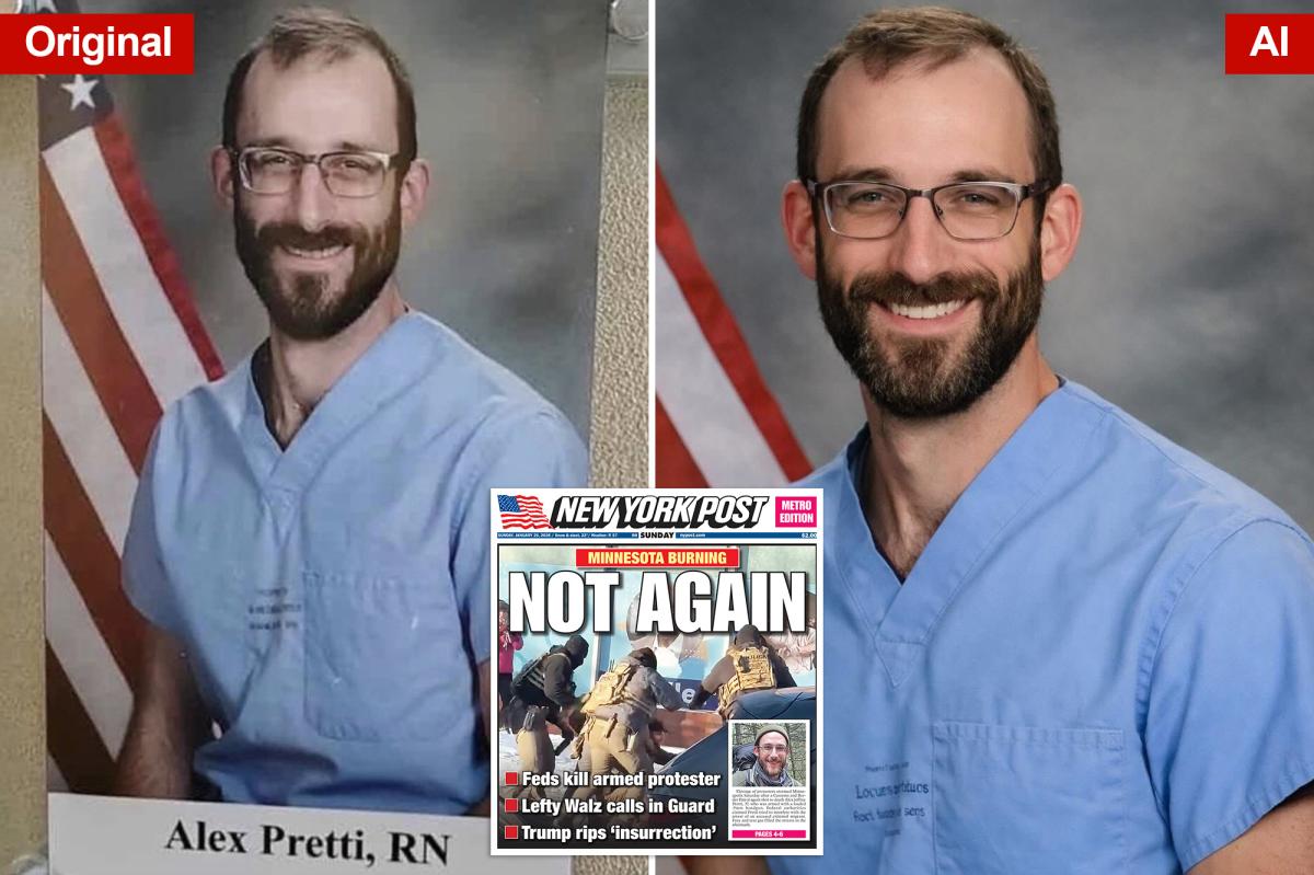 AI-altered pic of Alex Pretti is being widely circulated after his killing by Border Patrol