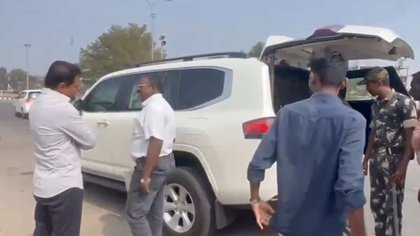 Election authorities check KTR’s vehicle in Sircilla ahead of Municipal polls