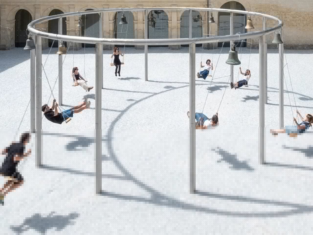 A Bell-Powered Playground for Collective Listening