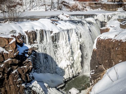 This famous New Jersey waterfall is freezing over as bitter cold continues