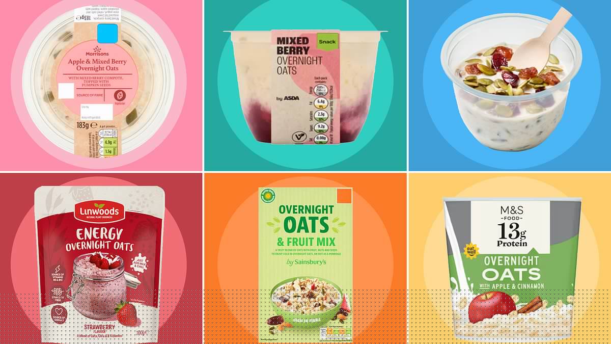 Are supermarket overnight oats really worth the money? Nutritionist reveals the trendy to-go breakfasts containing 'six teaspoons of sugar' and the ones with enough protein to actually keep you full