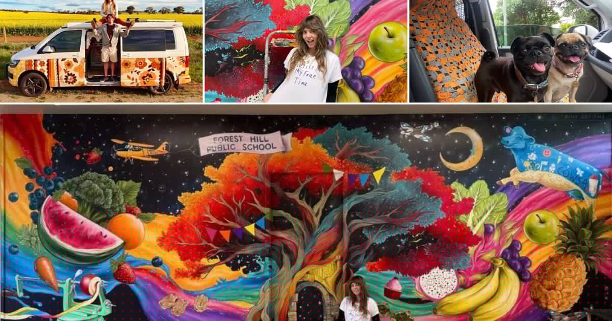 Back to where it began: flood-surviving Wagga artist paints childhood school