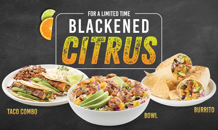 Baja Fresh Introduces Limited-Time Blackened Citrus Bowls, Burritos, and Tacos