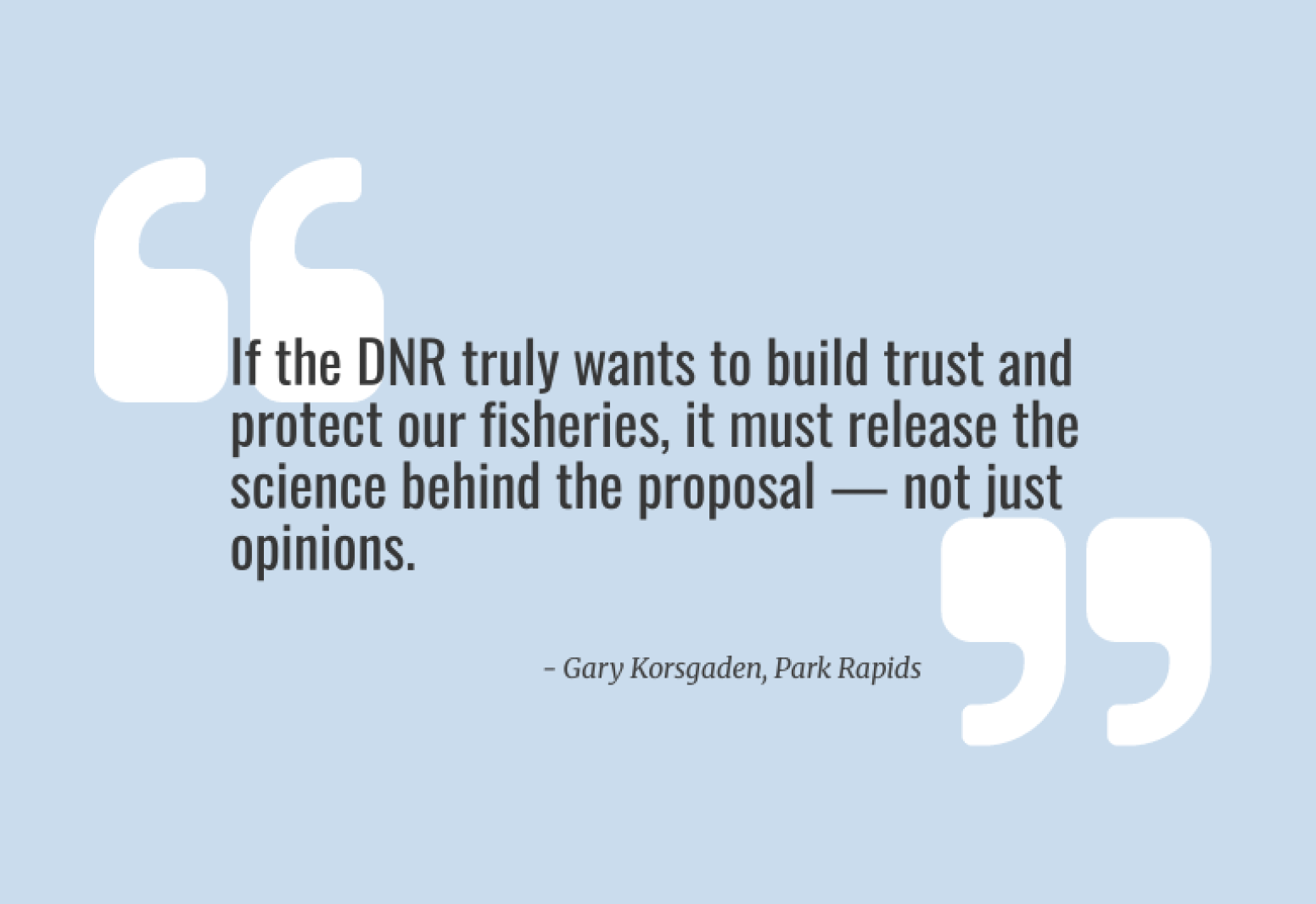 Letter to the Editor: Walleye policies need science, not opinion