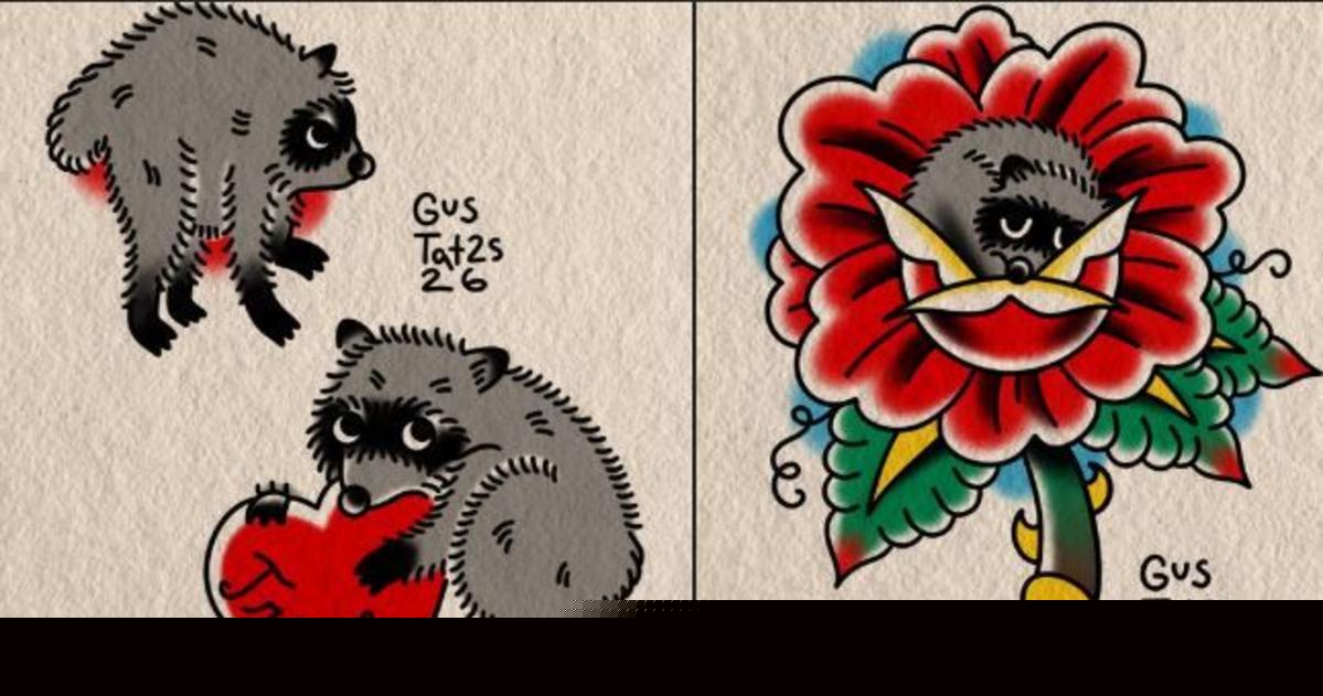 Jimothy The Raccoon Tattoos At A Wyoming, MI Shop