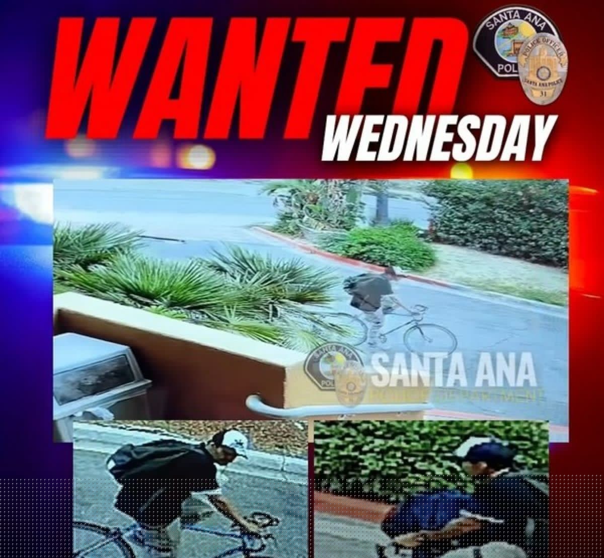 Santa Ana detectives search for bicycle‑riding suspect in hotel garage theft