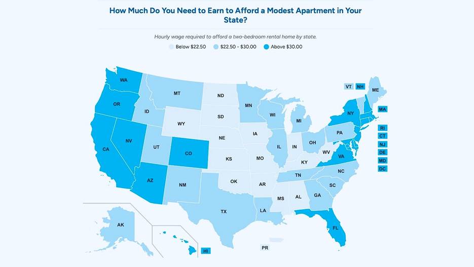 Rhode Islanders need to earn $33.95/Hour to afford housing