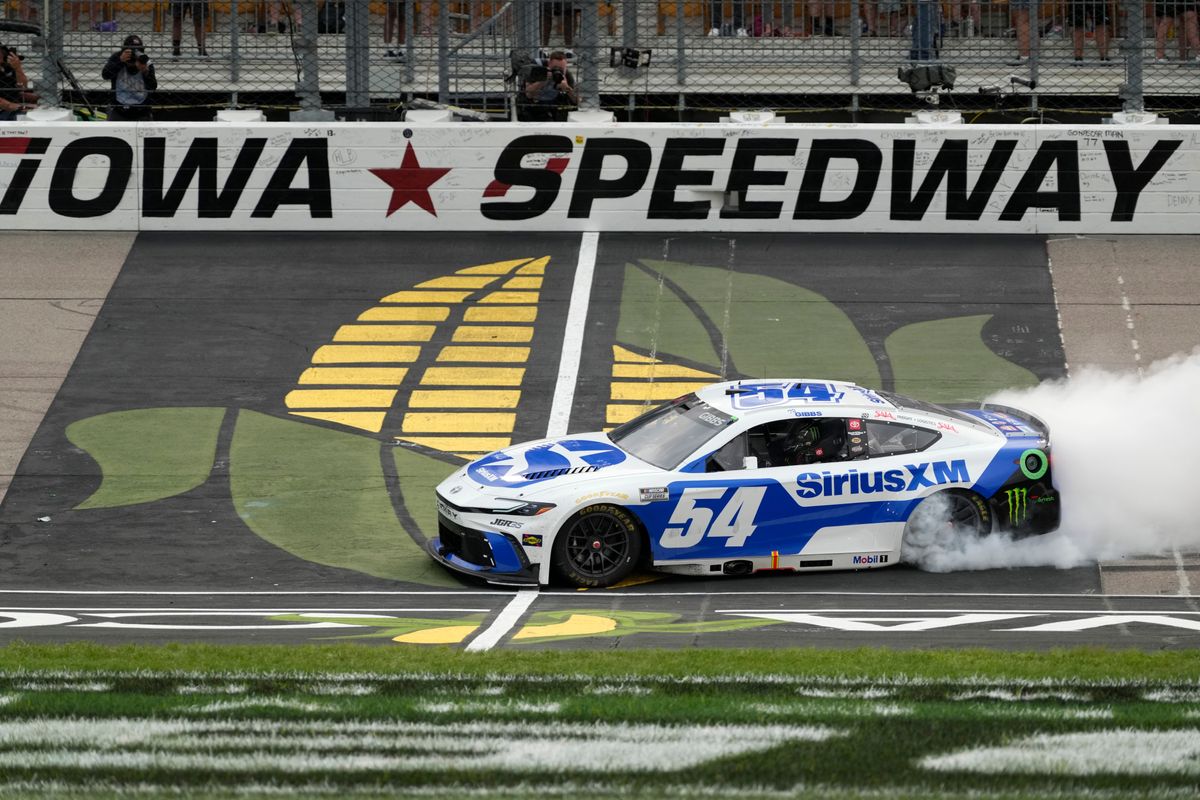 Ty Gibbs holds on to win NASCAR Cup Series race at Iowa Speedway