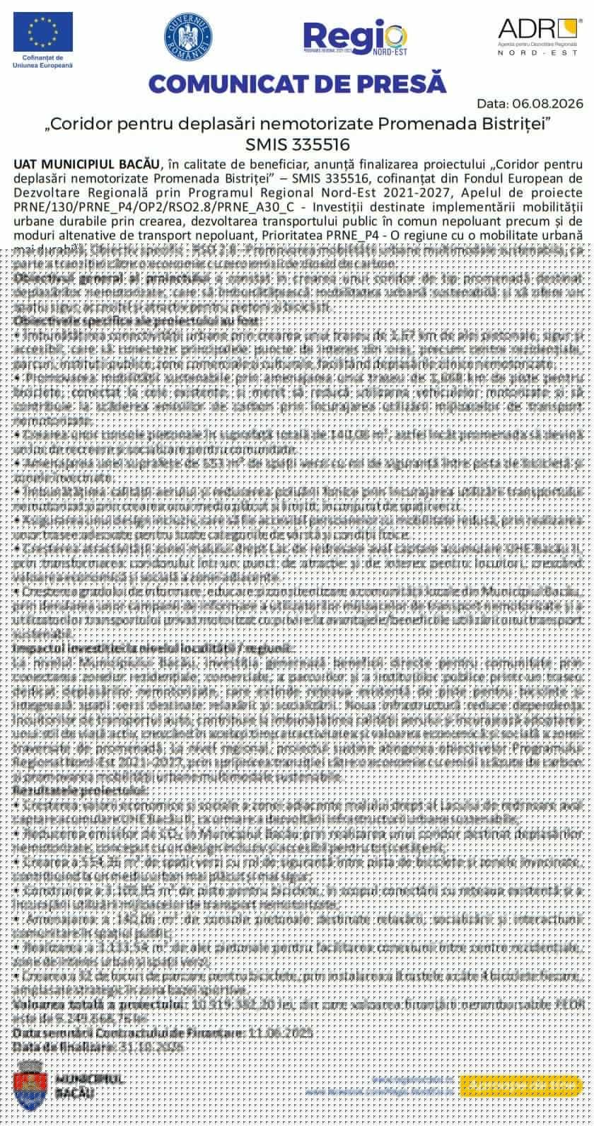 Comunicat de presă