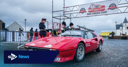 Dozens of classic cars set off from John O’Groats in Scotland for Monte Carlo rally