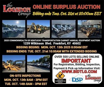 KY Division of Surplus Property to host online auction for transportation equipment Oct. 8-21