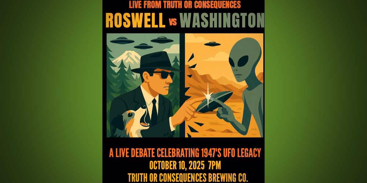 Spaceport America will be official Interplanetary Parking Provider for Oct. 10 Roswell vs WA UFO Debate, and here’s how to live-stream it