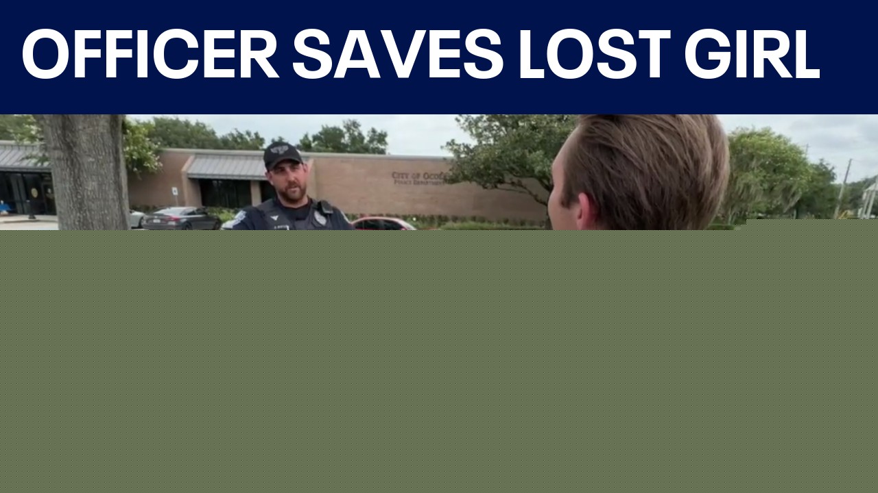 Ocoee Police officer carries lost girl, 3, home