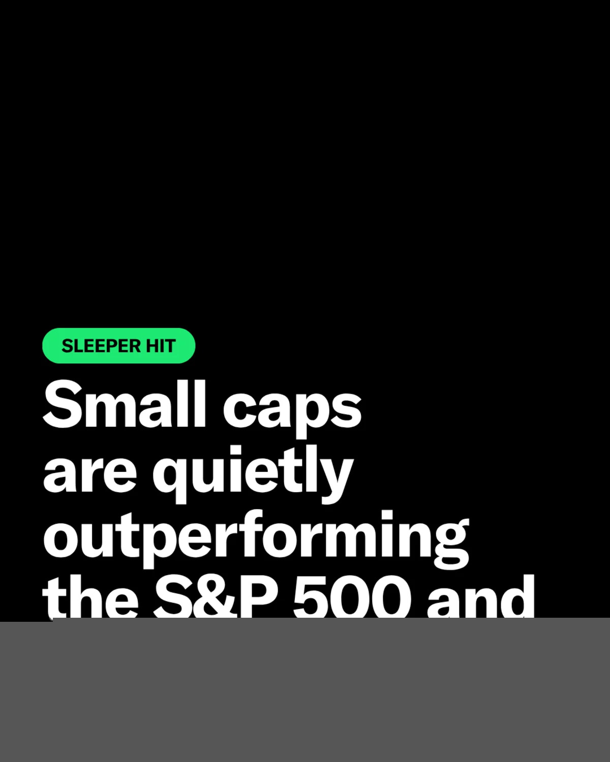 Don't overlook the little guy. 💪

The Russell 2000 surpassed the 3,000 level for the first time last week. The small-cap index's returns are outperforming the S&P 500 and the Mag 7 so far in 2026.