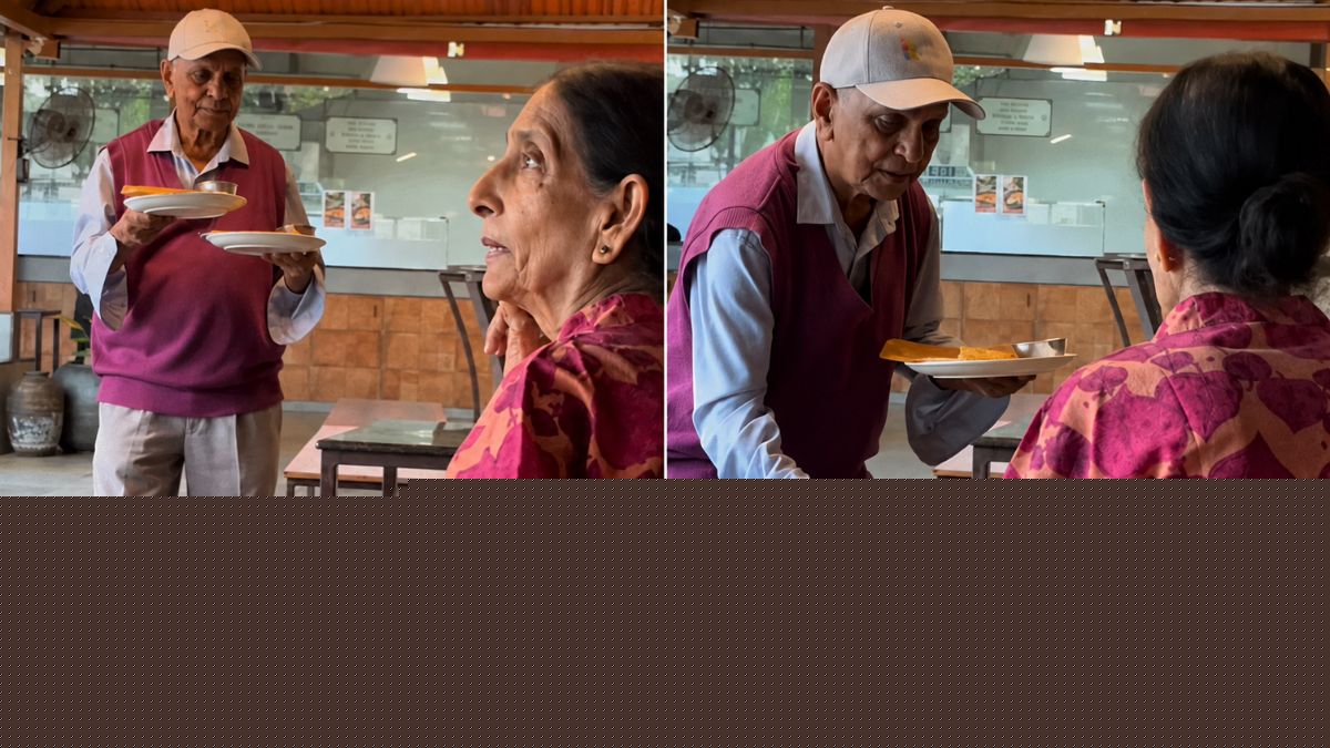 Elderly man brings dosa for wife at restaurant, video has internet wishing for a love like theirs