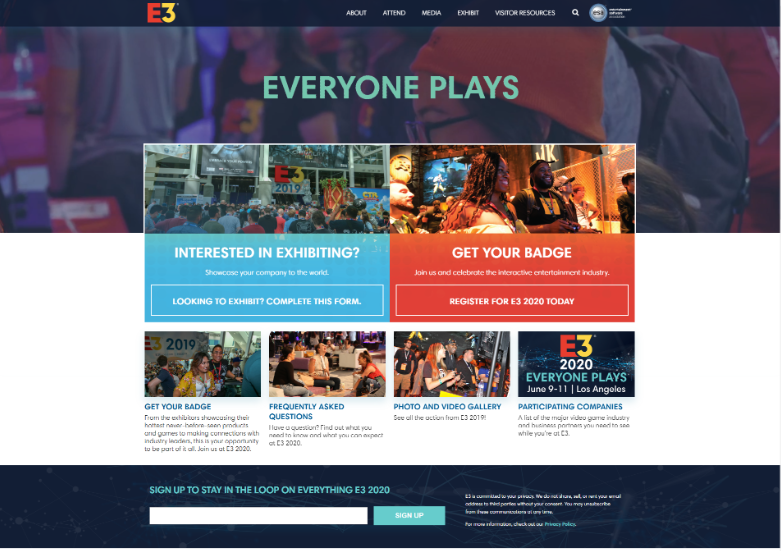 The E3 2020 website just leaked − here’s a sneak peek