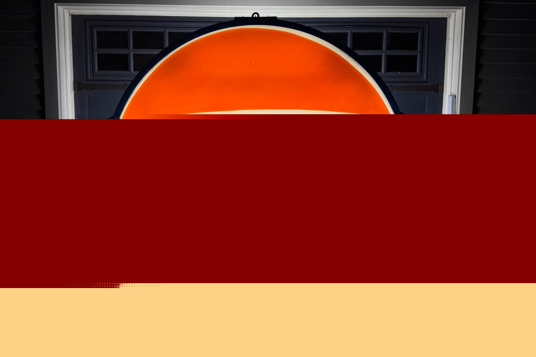 Double-Sided Illuminated Gulf Sign at No Reserve