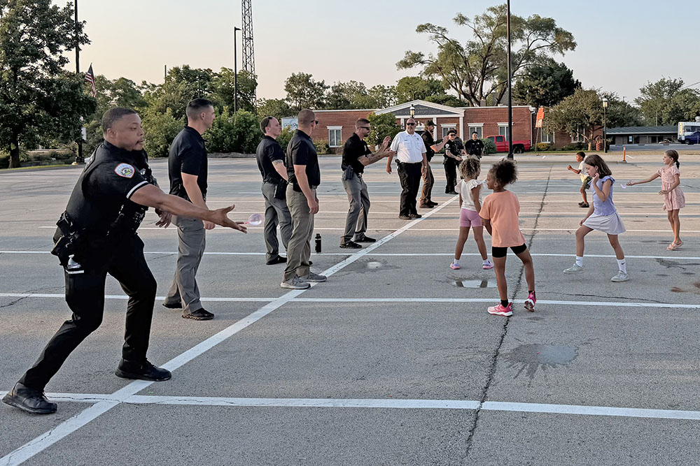 Community members meet Homewood Police officers at National Night Out