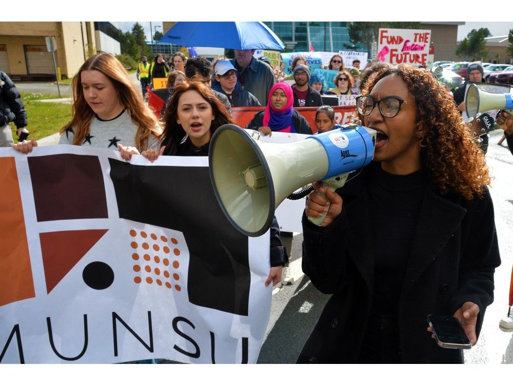 MUN students rally over rising tuition and unpaid work terms