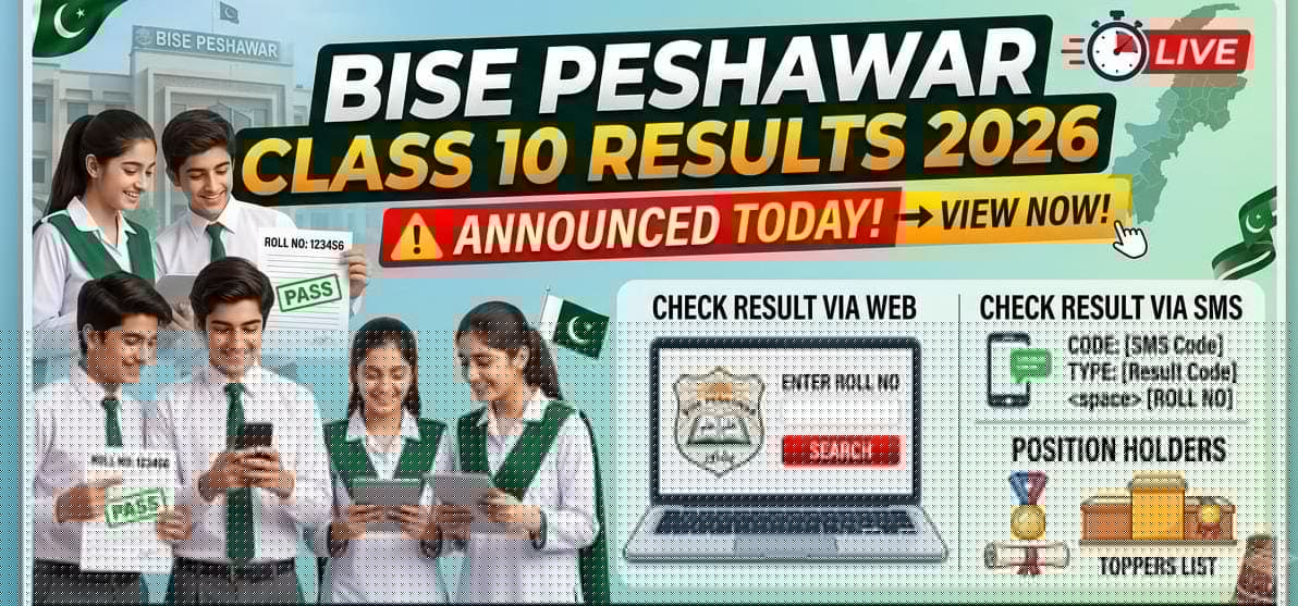 BISE Peshawar board class 10 results 2026 today: How to check online