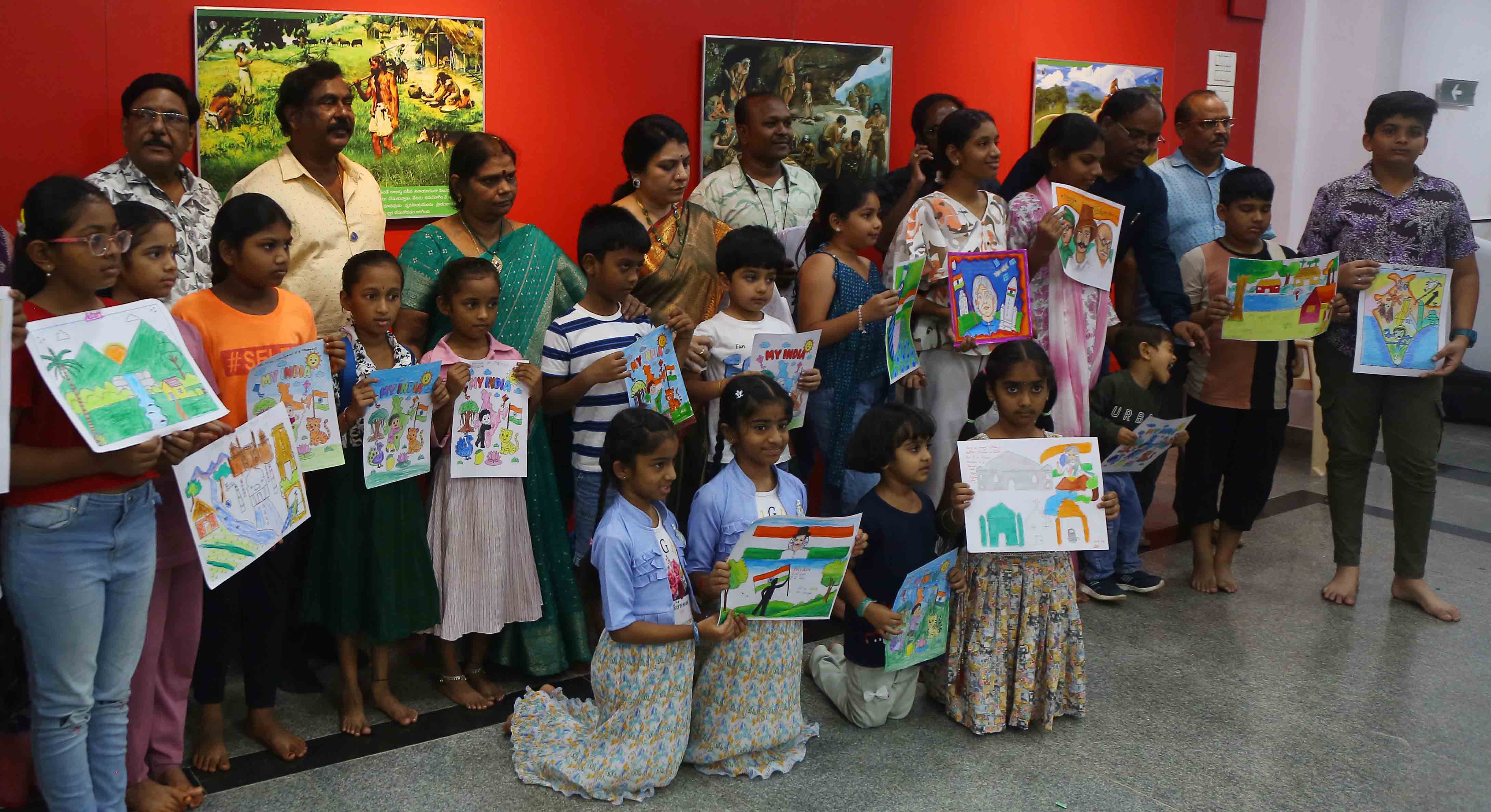 Andhra Pradesh: 250 Children Paint Their Vision Of Patriotism In Vijayawada