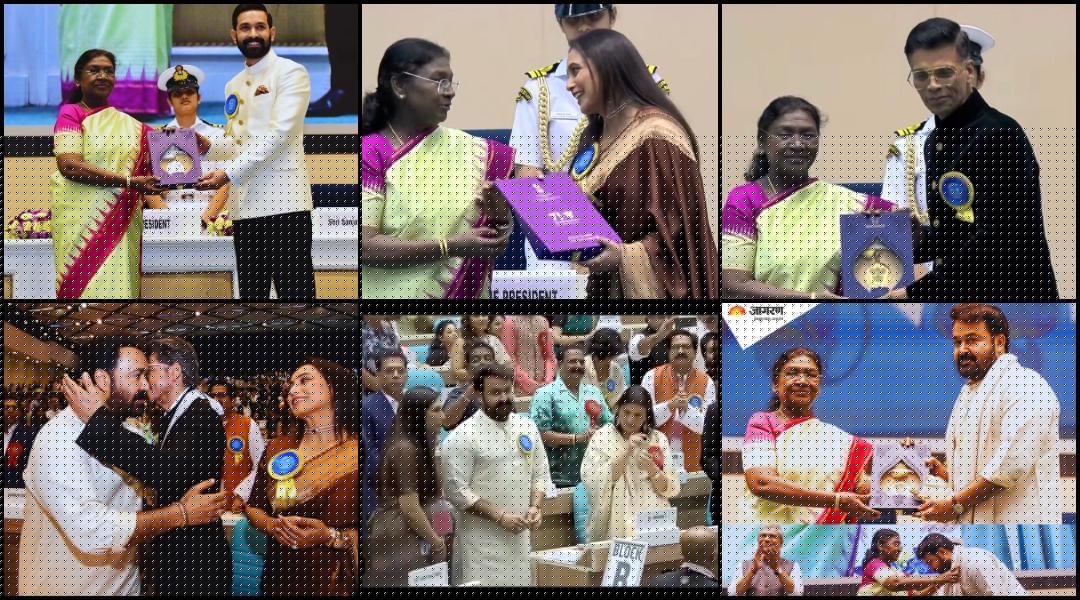 71st National Film Awards: Mohanlal gets standing ovation, Rani Mukerji interacts with President Murmu [Photos]