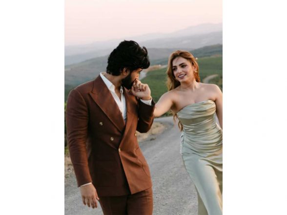 Entertainment News | 'Jhoome Jo Pathaan' Singer Sukriti Kakar Gets Engaged to Beau Shoumik Shetty, Shares Dreamy Pics