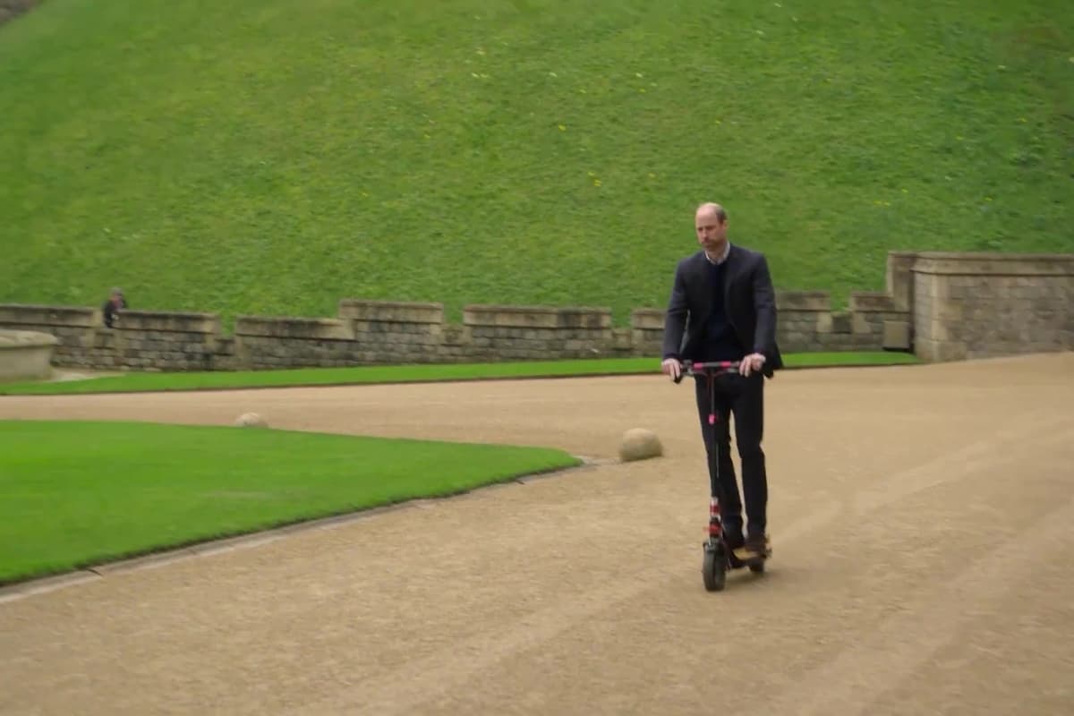 Watch: Prince William appears on scooter for Windsor Castle tour leaving Eugene Levy stunned