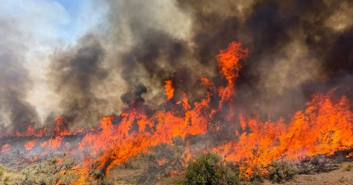 Crews battle wildfires in western U.S. and Canada