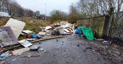 Site near busy Bradford district road was being used to 'illegally burn waste'