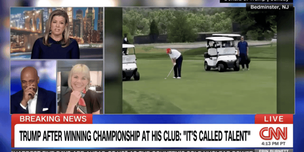 'I'm trying to compose myself!' CNN analyst awed by Trump's 'embarrassing' golf outing