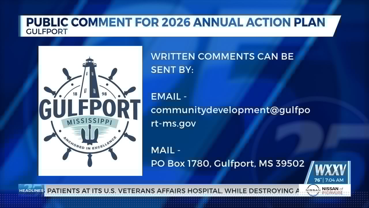 City of Gulfport seeks public comment for 2026 annual action plan