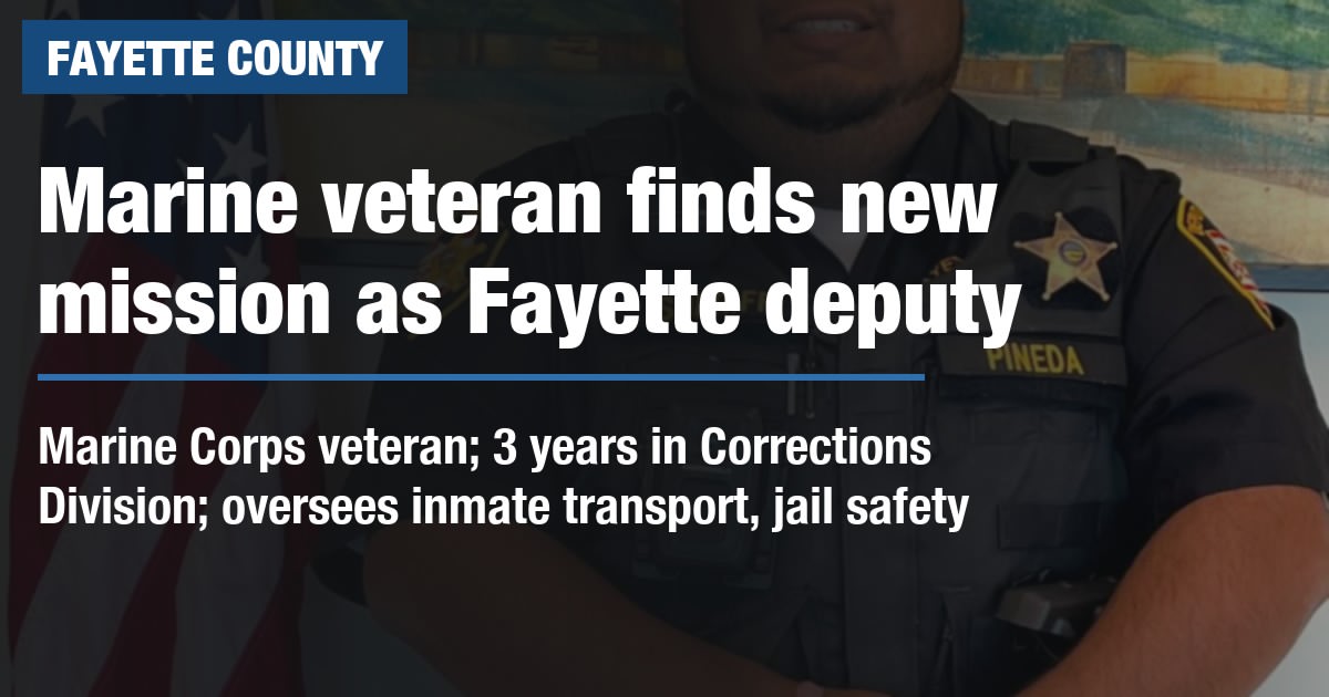 Marine veteran finds new mission as Fayette County deputy