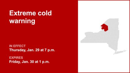 NY weather: Extreme cold warning affecting Jefferson and Lewis counties until Friday afternoon