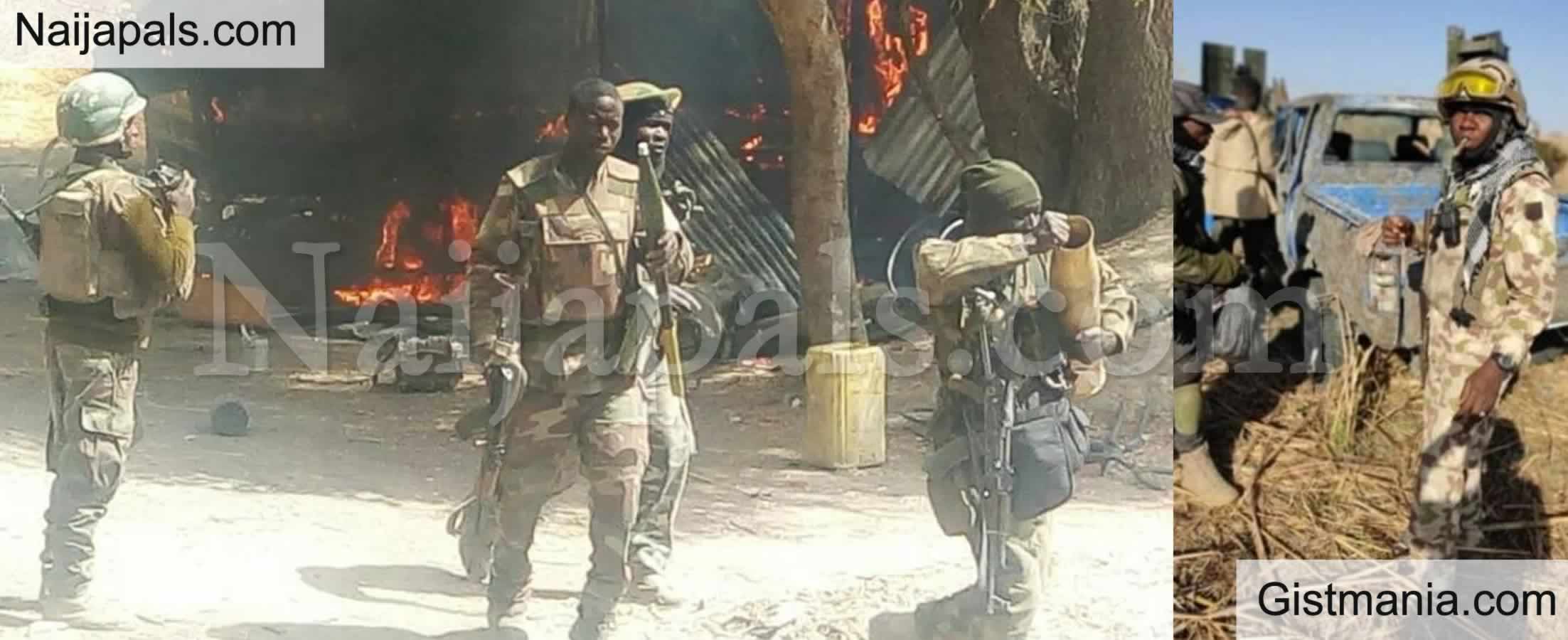 How Nigerian Soldiers Invaded Terrorists Camp, K!lled Several ISWAP Fighters In Borno